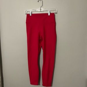 Red Fabletics Powerhold Leggings